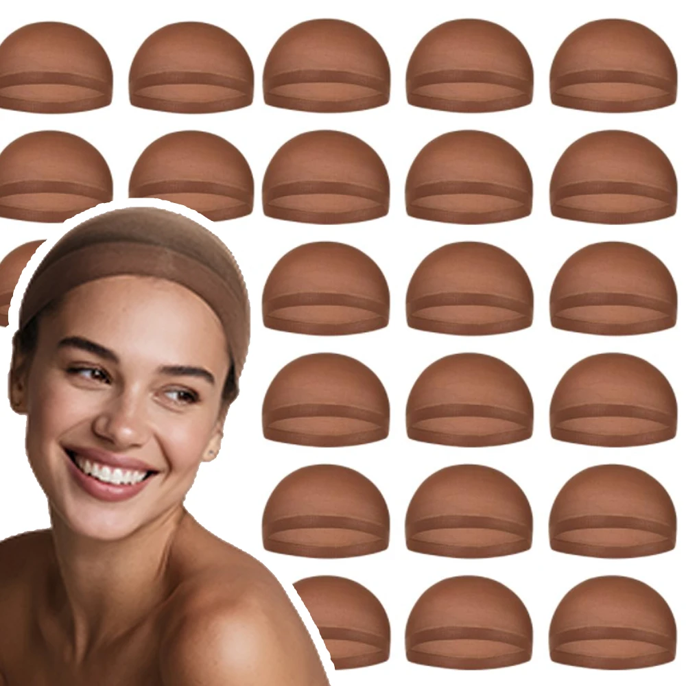 Wig Cap Stocking - Atacado: 24 Toucas de Peruca Marrom