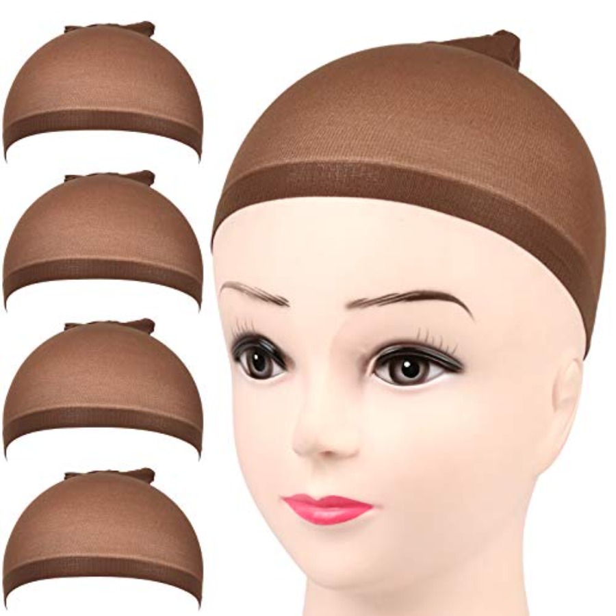 Wig Cap Stocking - Touca para peruca, 4 peças, meia