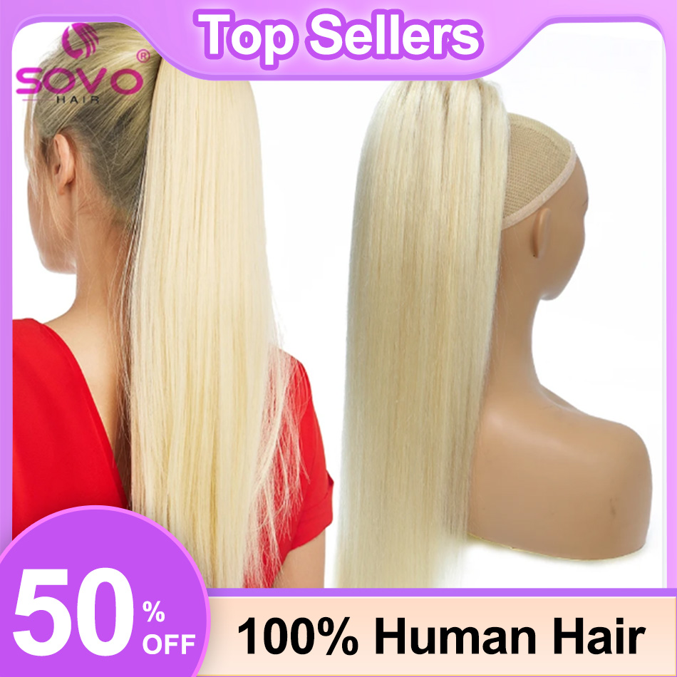 Clip In Hair Piece - SOVO cordão rabo de cavalo cabelo