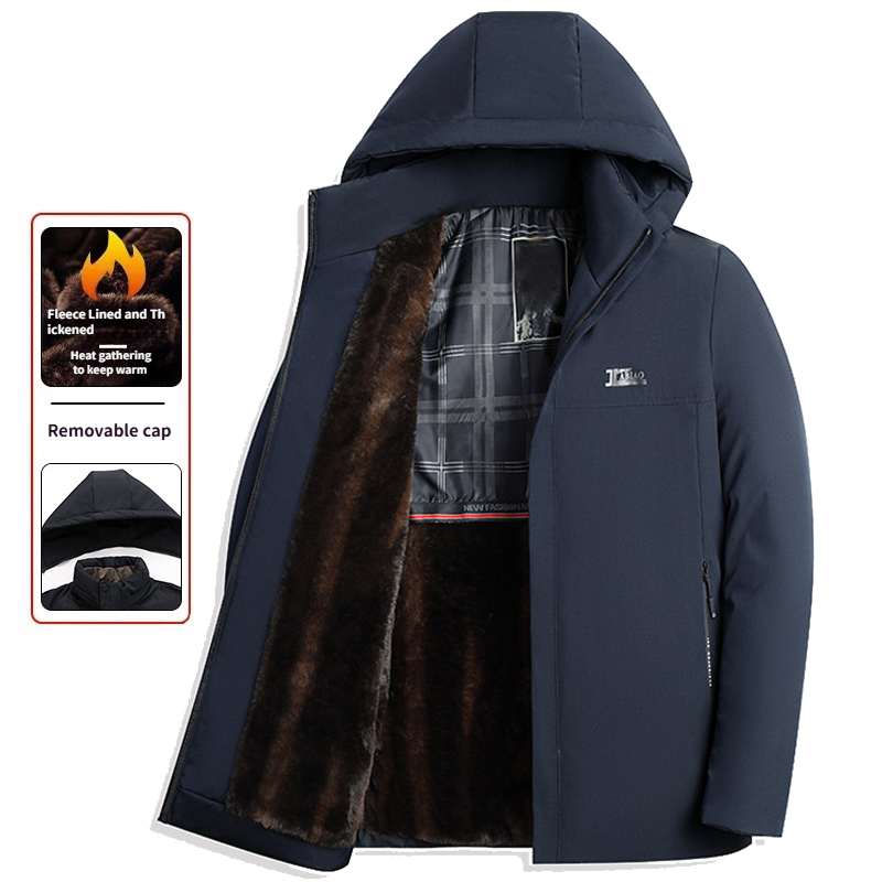Heat Protectant Spray - Novo engrossar velo parka jaqueta com