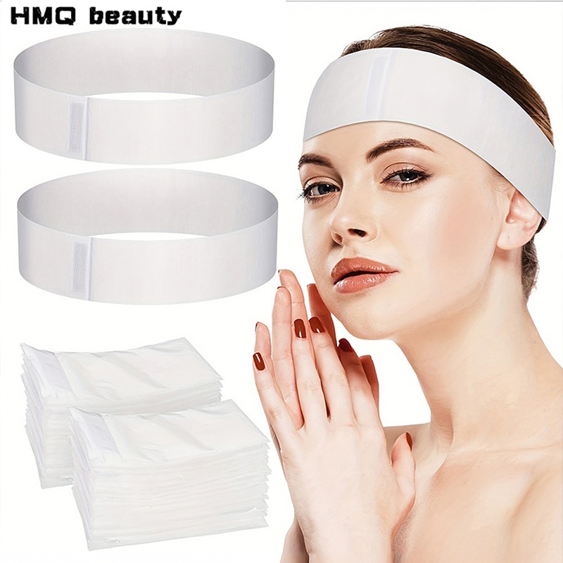 Hair Care Women - 100/50/10 pçs descartáveis headbands faciais spa