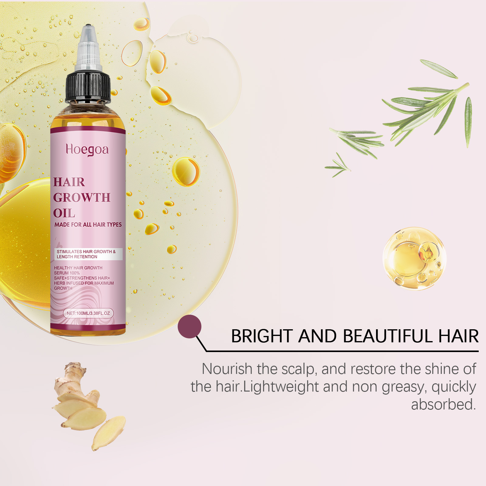 Óleo para crescimento capilar, - Hair Care For Dry And Frizzy Hair avaliação e preço