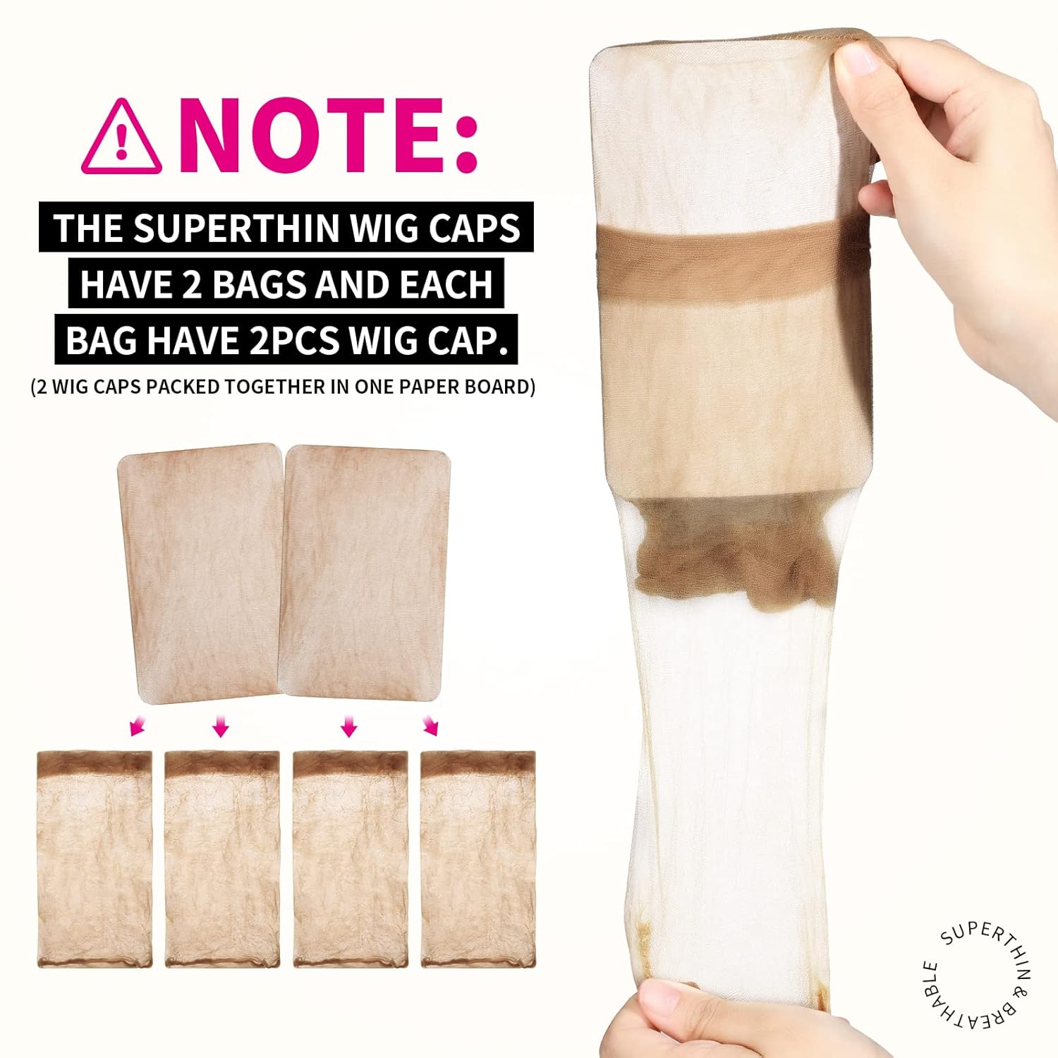 1/3 sacos de malha de náilon v - Wig Cap Stocking avaliação e preço