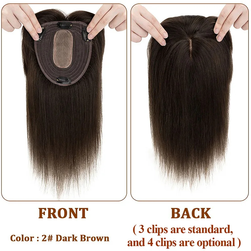 Base de seda superior feminino - Clip In Hair Piece avaliação e preço