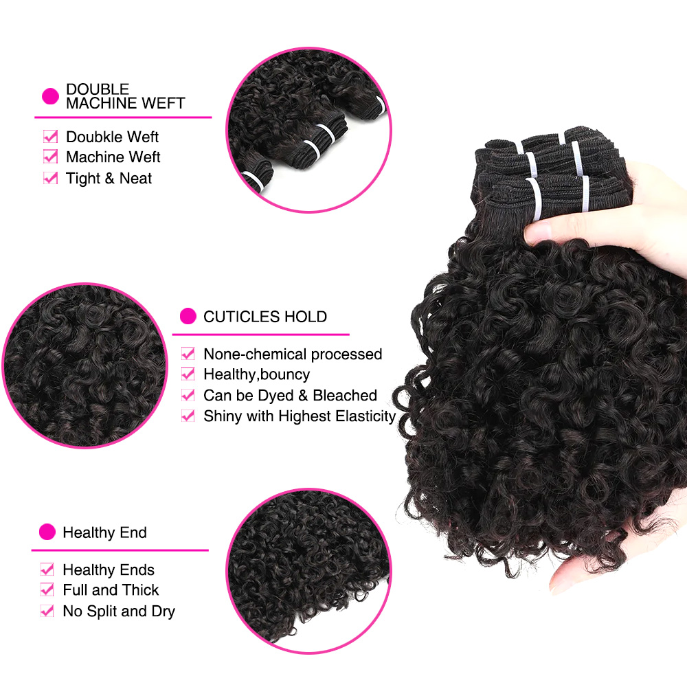 12a pixie cachos pacotes bounc - Hair Care Women avaliação e preço
