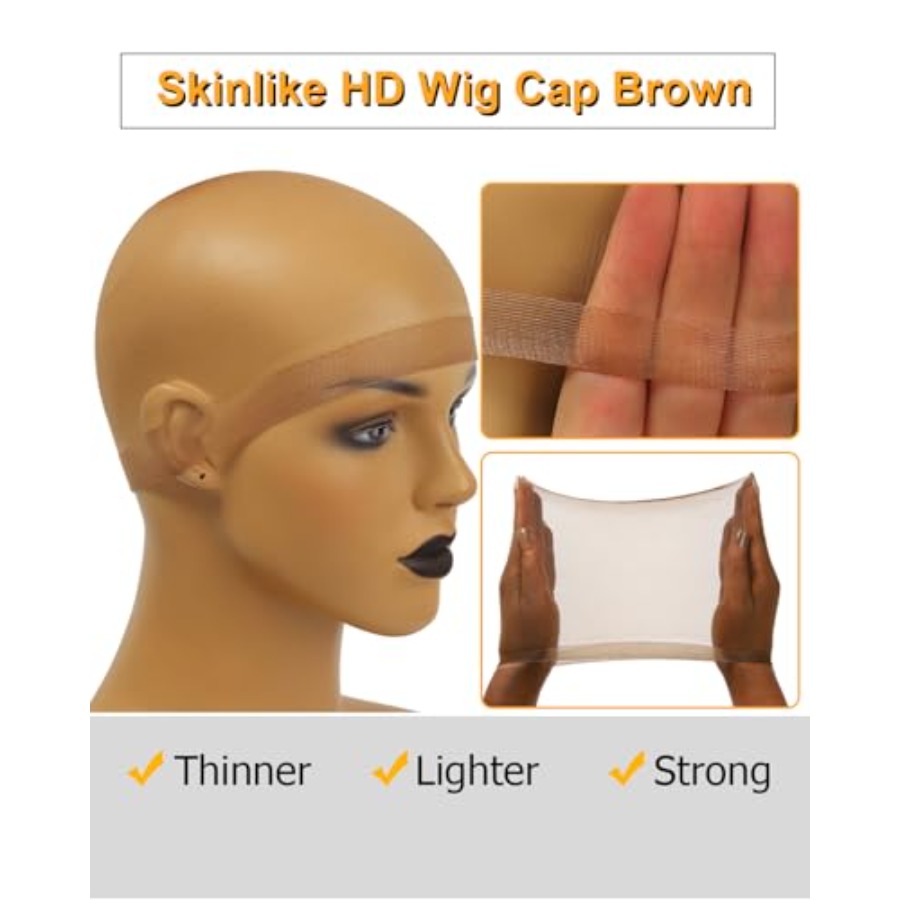 Touca de Peruca HD Marrom SKIN - Wig Cap Stocking avaliação e preço
