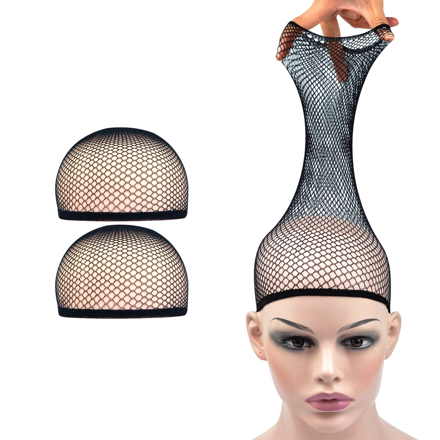 2 peças redes de cabelo aberto - Wig Cap Stocking avaliação e preço