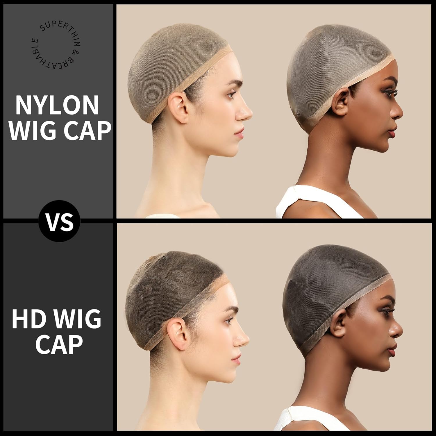 4/12 pçs malha de náilon venti - Wig Cap Stocking avaliação e preço