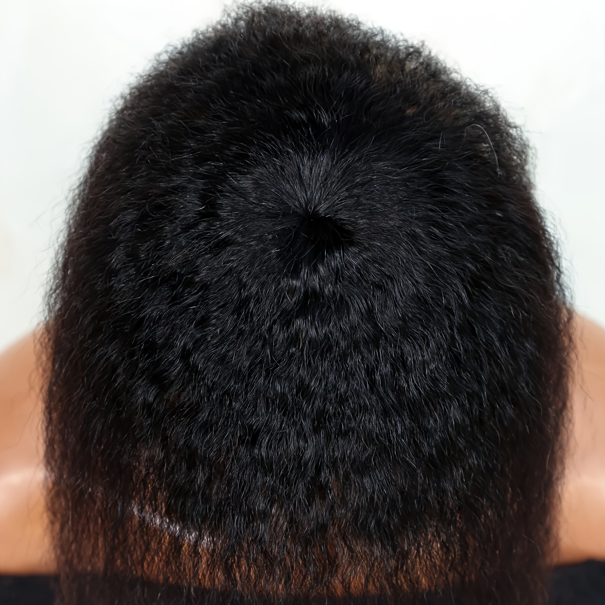 Kinky reta topper cabelo com f - Clip In Hair Piece avaliação e preço