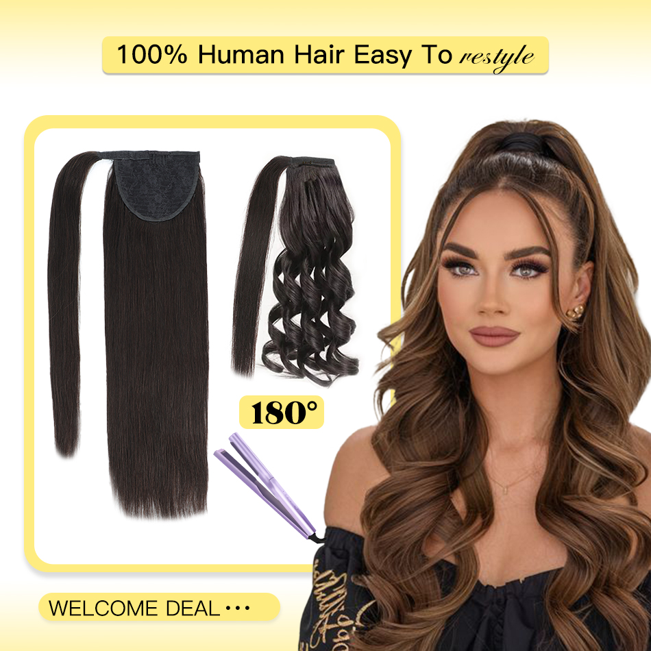 Yelo rabo de cavalo cabelo hum - Clip In Hair Piece avaliação e preço